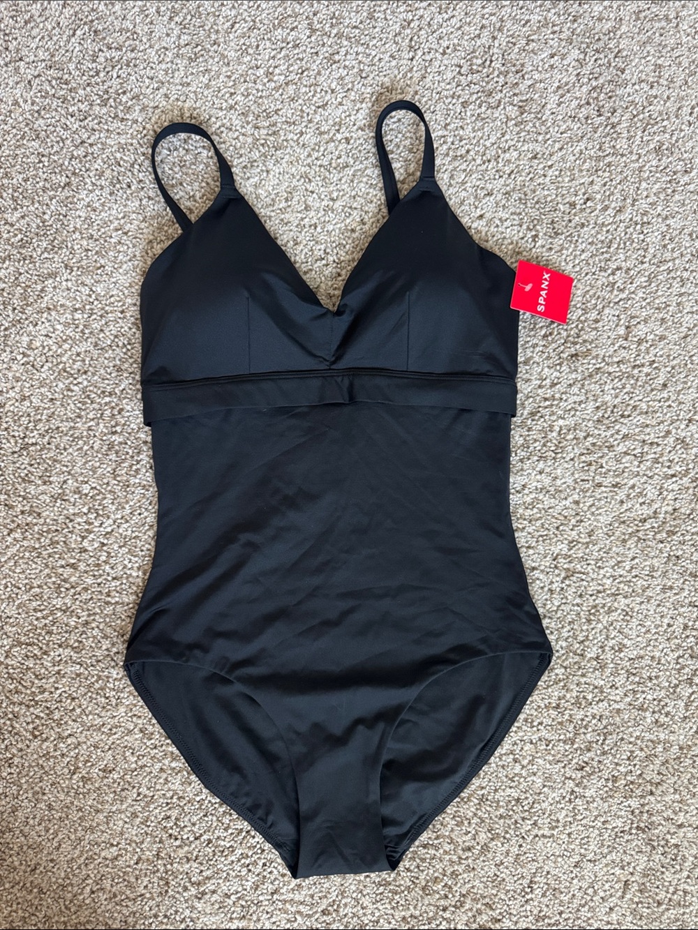 SPANX Black Sleek One-Piece Shaping Swimsuit